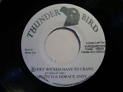 Jah Stitch & Horace Andy - Every Wicked Have To Crawl  (thunder Bird) 1975 • £20.33