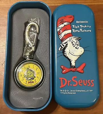 Dr. Seuss Grinch Clip-On Watch New In Box Authentic Tick Tocking Time Tickers • $120
