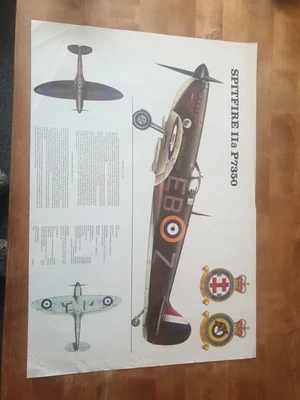£29.99 • Buy Vintage 1970S 1980S Spitfire IIA P730 Picture Print 