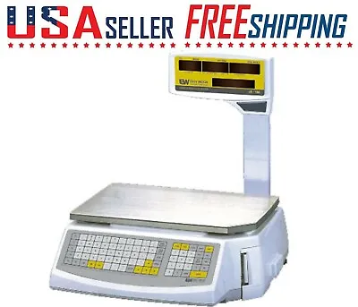 Easy Weigh LS-100 Pole Printing Label Scale LS100 NTEP 60LB Deli Meat Grocery • $1295