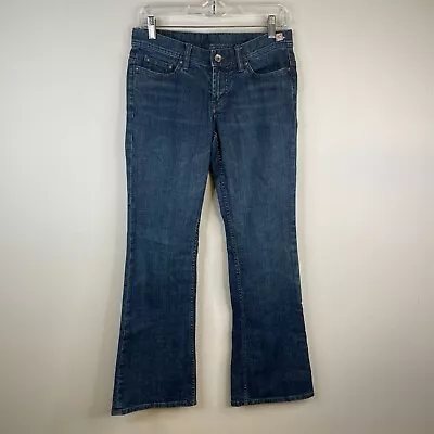 X2 Denim Lab FLARE LEG Jeans Womens 10 Blue Medium Wash Low Rise Vintage • $15.89