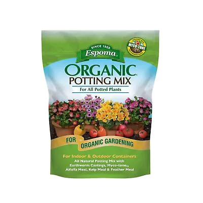 Espoma Organic Potting Soil Mix All-Natural Mix For Indoor/Outdoor Plants 8 Qt • $20.98