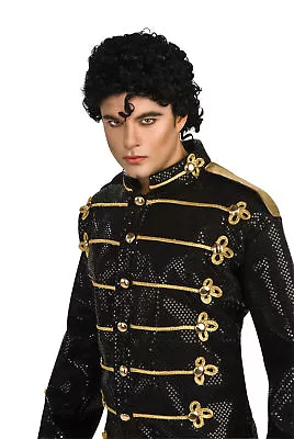 Michael Jackson Military Black Jacket Liquid Sequin Adult Costume • $50.95