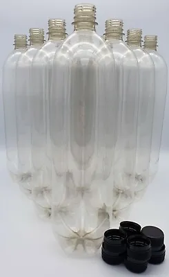 Clear Plastic 1500ml PET Screw Cap Drinks Bottles Cordial Home Brew 18 -108 Pack • £68.65