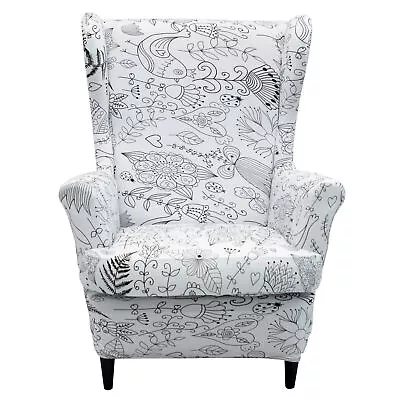 Vintage Stretch Wing Back Chair Cover Protector Armchair Wingback Couch Covers • £20.99