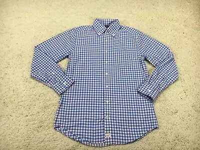 Vineyard Vines Shirt Mens Small Blue Performance Long Sleeve Button Slim Murray • $12.44