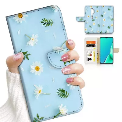 ( For Oppo A9 2020 ) Wallet Flip Case Cover AJ24132 Flower • $12.99