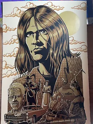 $249 • Buy Neil Young HARVEST Art Print Poster Justin Hampton Hand Painted Remarque