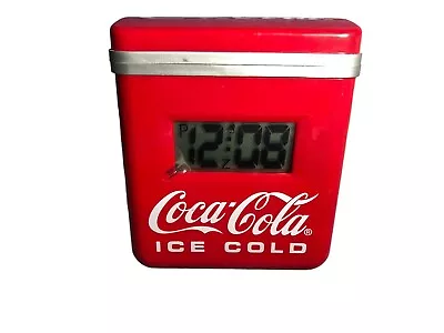 Coca Cola Cooler Box Shaped Alarm Clock Vintage Never Used Retro Working • £29.99