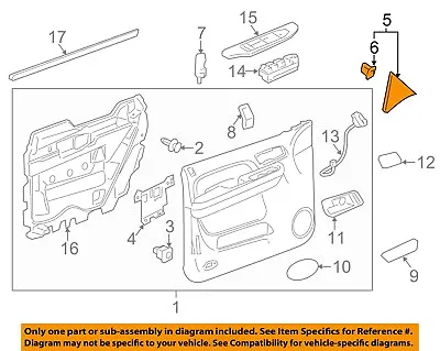 GM OEM Front Door-Upper Trim Panel Left 25857291 • $36.95