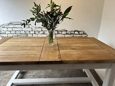 6.3 Foot Solid Oak Fabulous Vintage Farmhouse Kitchen Dining Table Refurnished • £595
