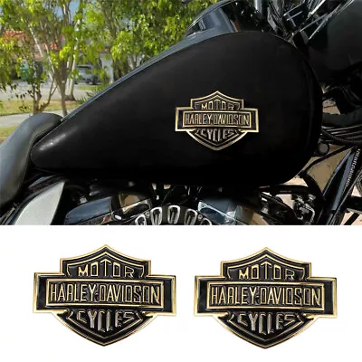 US For Harley Davidson CVO Custom Metal Tank Emblems Fuel Gas Badge 3D Gold . • $59.89