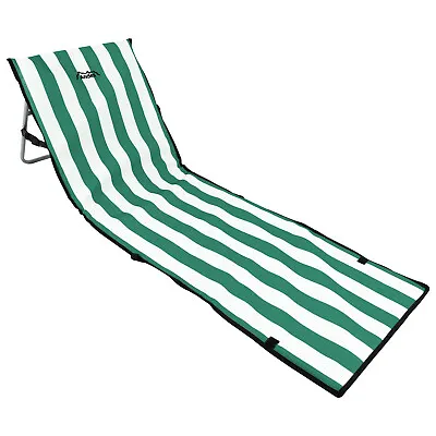 Andes Green Portable Folding Beach/Outdoor Camping Lounger Mat Chair • £17.99