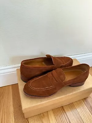 Meermin Mallorca Penny Loafers Camel Suede Goodyear Welted (US 7.5/UK 6.5) • $80