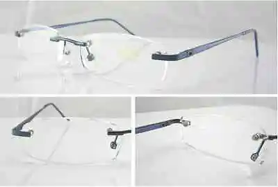 £22.99 • Buy L65 Superb Quality Rimless Reading Glasses/Spring Hinges & Aluminum Alloy Arms**