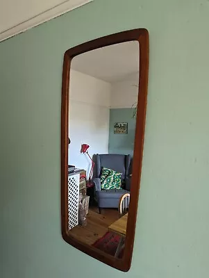 Vintage Teak Frame Danish Wall Mirror • £97.27