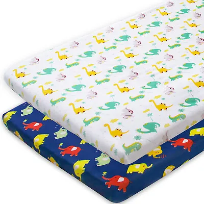 Pack N Play / Playard Sheets Lovely Print Mini Crib Sheets 39 X27  2 Pack • $17.99