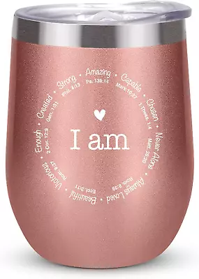 Christian Gifts For Women-I Am Tumbler With Bible VerseReligious Inspirational  • $23.32