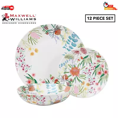 Maxwell & Williams 12 Piece Dinner Set Plates|Side Plates|Bowls Serving Dining S • $67.95