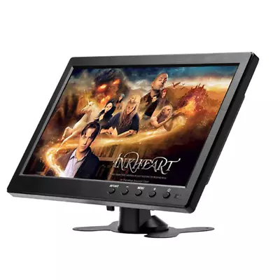 10.1  HD TV LCD Monitor Computer Screen AV/VGA/HDMI/BNC Video Display W/Speaker • £106.67