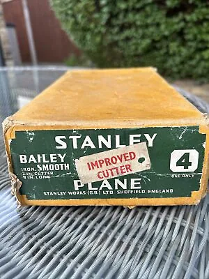 £30 • Buy Vintage Stanley Bailey No 4 Block Plane Boxed New Carpentry Mancave