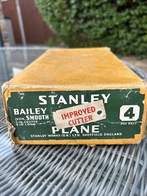 £30 • Buy Vintage Stanley Bailey No 4 Block Plane Boxed New Carpentry Mancave