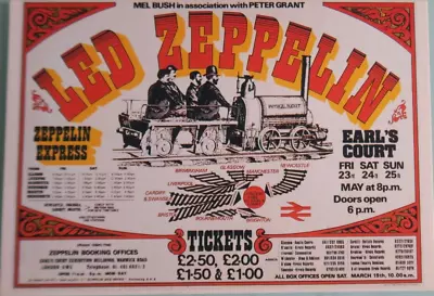 Led Zeppelin Tour Postcard Vintage UNUSED Rare • $19.99