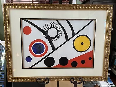 Rare 1966 Original Stone Lithograph By Contemporary Artist Alexander Calder • $449