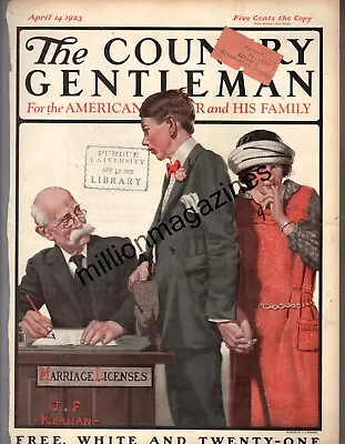 1923 Country Gentleman April 14 - The Marriage License - J F Kernan; Schoonover • $41.60