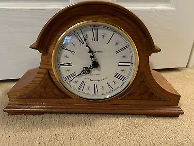 Howard Miller 75th Anniversary Edition Dual Chime Oak Mantle Clock • $59.99