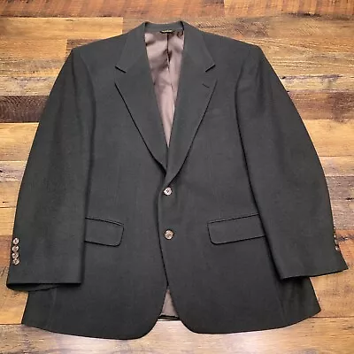 Vintage Bill Blass Blazer Camel Hair 44R Green Sport Coat • $59.99