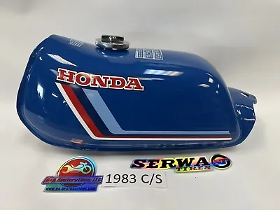 1983 Honda OEM Blue ATC70 Gas Fuel Tank Steel Serwa Reproduction Brand New • $500