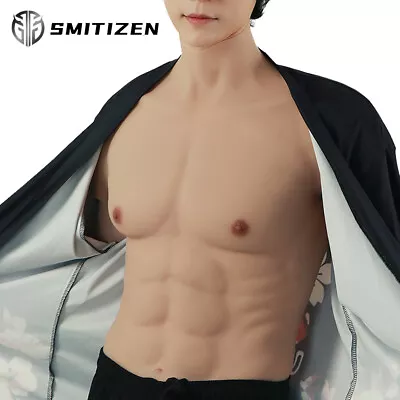 SMITIZEN Silicone Chest Human Fake Muscle Body Suit Costume Cosplay Crossdresser • $183.08