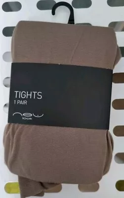 New Look Coloured 70d Opaque Tights Size Small - Taupe • £1.99