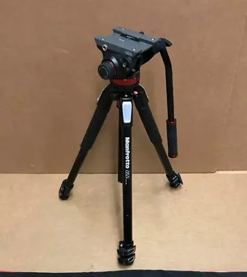 Manfrotto MVH502AH Fluid Video Head With MT055XPRO3 Aluminum 3-Section Tripod • $250