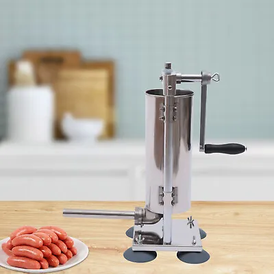 $125.44 • Buy 3L Vertical Manual Sausage Stuffer  Salami Maker Sausage Filler Stuffer Machine