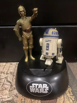 Vtg R2-D2 & C-3PO Star Wars Talking Lighted Coin Bank Toy 1995 - See Desc • $14
