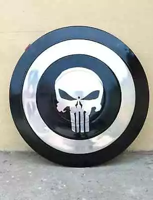 Medieval Punisher Skull Round Shield Cosplay Costume Prop Metal Shield • $93