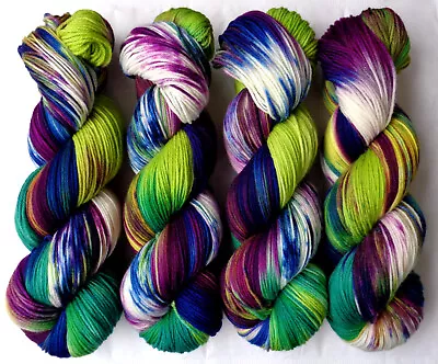 Magic River Hand Dyed Merino Nylon Yarn Fingering Weight Sock 4ply 400m/440yds • $26.70