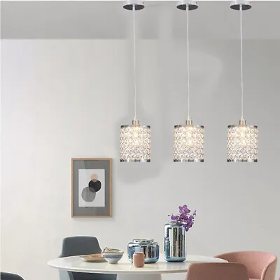 Crystal Ceiling Lamp Hanging Pendant Light Modern Chandelier Lighting Fixture 3X • $33.25