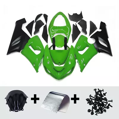 Injection Fairing Kit For Kawasaki Ninja ZX6R 636 2005 2006 05 06 Green Bodywork • $344.95