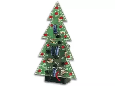 VELLEMAN MK100 / WSSA100 Chistmas Tree DIY Kit 16 Bright Flashing Red LEDs!  • $10.97