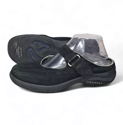 Merrell Topo Clutch Black Leather Air Cushion Mary Jane Mule Women’s Size 8 • $20.40