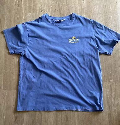 Corona Shirt Mens Size  2XL  Blue  Cotton T-Shirt Short Sleeve • $22.50