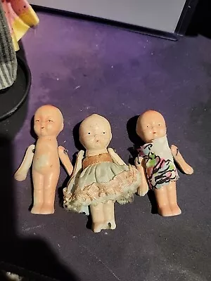 Antique Ceramic Jointed Arms Dolls Made In Occupied Japan Lot Of 3 Rare Dolls... • $35