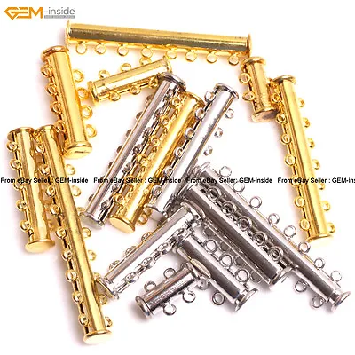 Clasp Tube Gold-plated Jewelry Making Clasp 2-8 Rings Yellow/Silver • $2.34