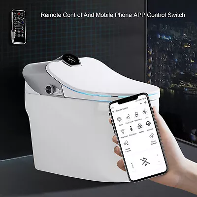 Elongated One-Piece Modern Smart Toilet With Advance Bidet Seat And APP Control • $710.58
