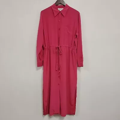 Silk Assets Diane Von Furstenberg Womens Silk Button Front Blouson Dress Size L • $39.88