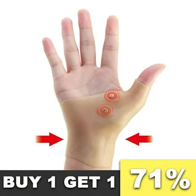 £3.13 • Buy Magnetic Reusable Wrist Hand Thumb Support Gloves For Pain Relief Anti Arthritis