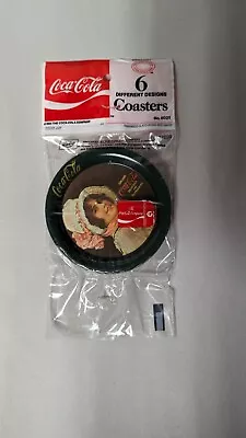 NOS Vintage Set Of 6 Coca-Cola Coasters 1983 Ohio Art Company - FREE SHIPPING  • $12